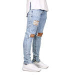 Men Simple Ripped Jeans