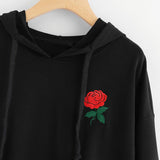 Women's Oversized Rose Sweatshirt