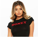 HONEY Print Casual T Shirt