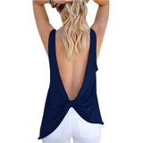 Women's Sleeveless Backless Knotted Tank Top