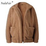 Women's Plus Size Fleece Fur Jacket