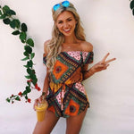 Women Strapless Rompers With Ruffles